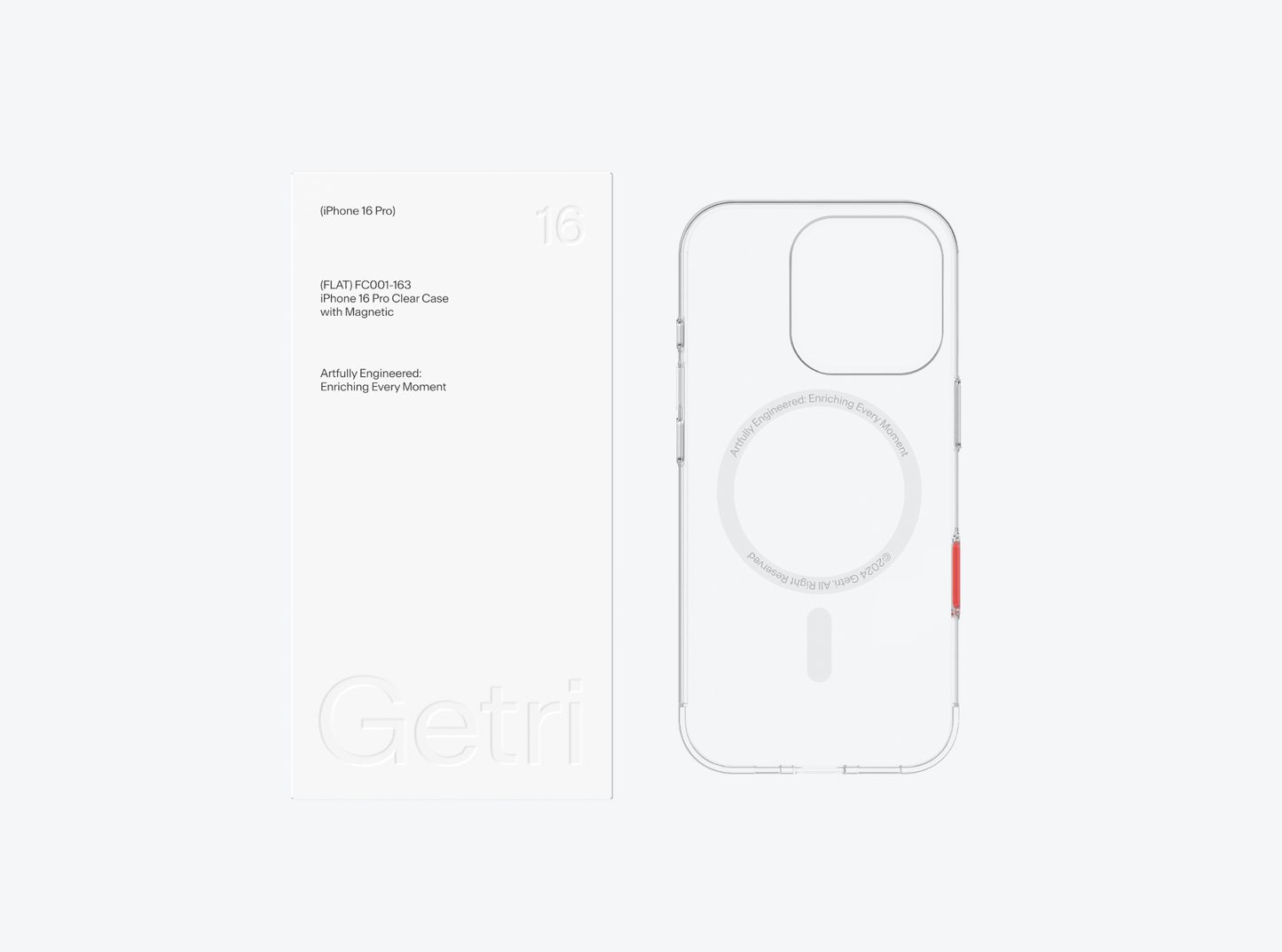 Flat iPhone 16 Clear Case with Magnetic