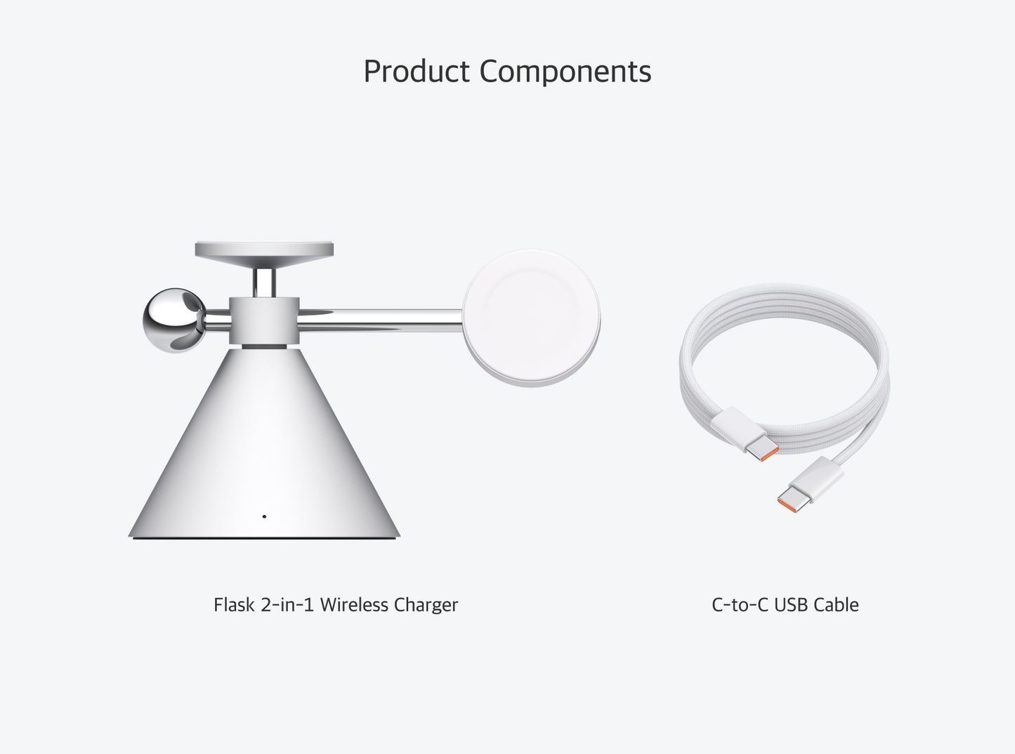 Flask 2-in-1 Wireless Charger with Magnetic